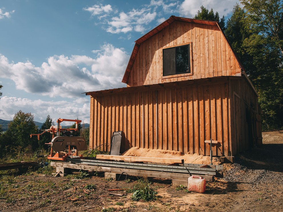 Taylor Mayo's barn built by her and her husband