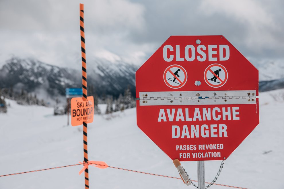 Snowboard Safety Tip #8: Heed avalanche warnings.