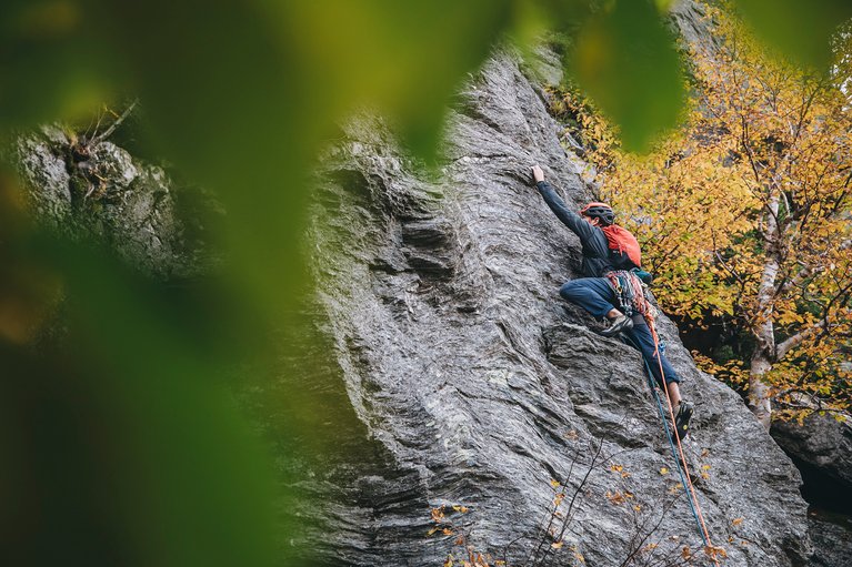 Charles climbing