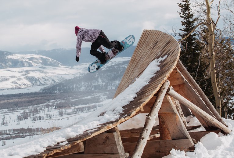 Kimmy Fasani in the Stash at Jackson Hole.