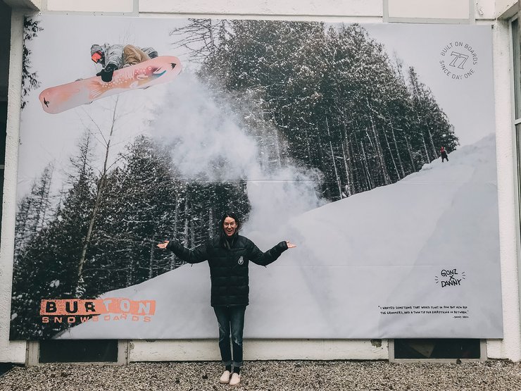 Here's the ad at our Innsbruck, Austria storefront. So fun to see these shots blown up like this!