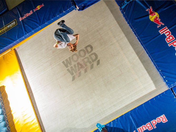 Trampolines are a camp favorite. Work on your tricks on the tramp, then take them to the jump line!