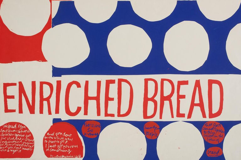 "enriched bread" by Corita Kent